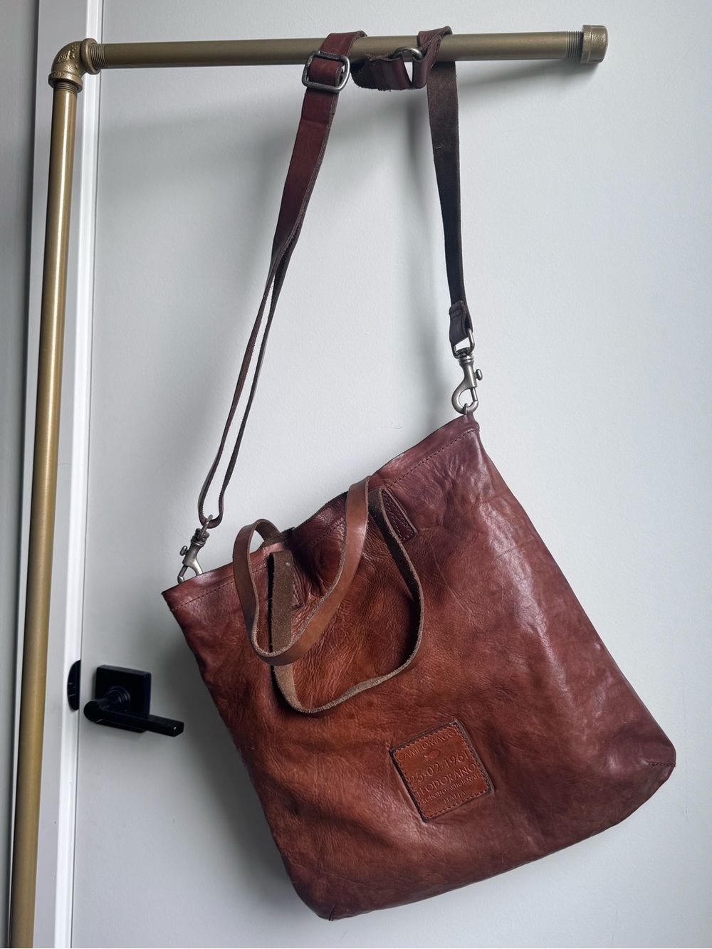 Vintage Campomaggi  Leather Tote Bag with Adjustable Strap